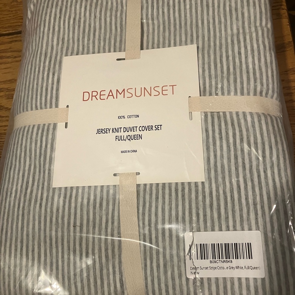 DreamSunset Gray and White Duvet Cover Set full/queen